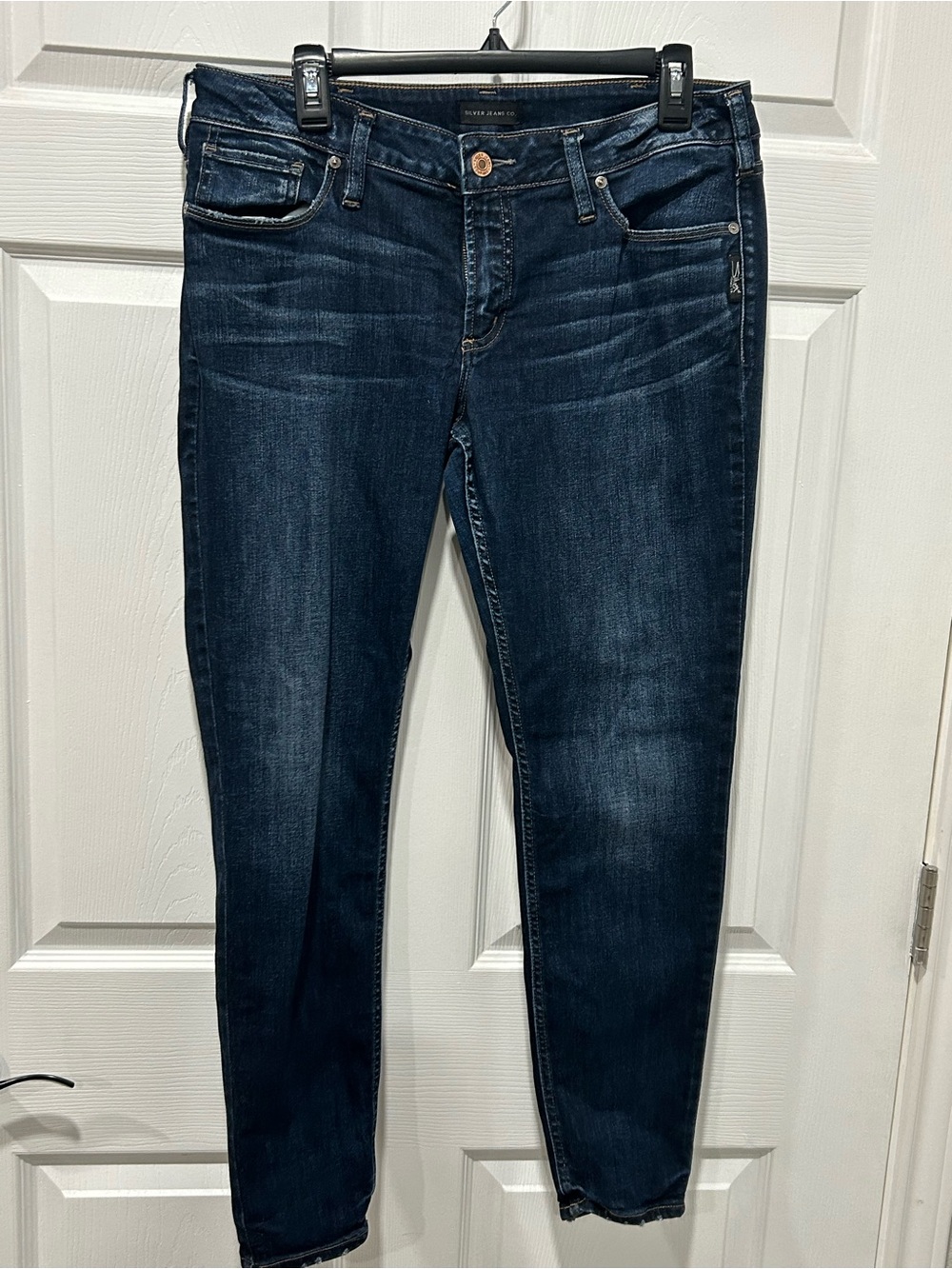 Silver Jeans Co Suki Skinny Jeans Womens 32x29 Blue Dark Wash Mid Rise Stretch